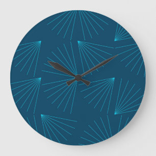 Blue, modern, simple light celebration concept large clock