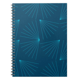 Blue, modern, simple light celebration concept notebook