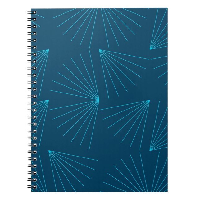 Blue, modern, simple light celebration concept notebook (Front)