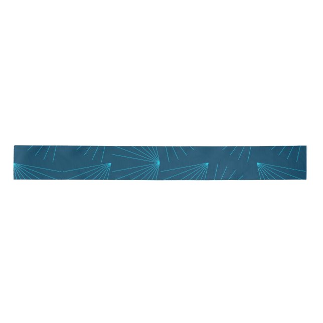 Blue, modern, simple light celebration concept satin ribbon (Front)