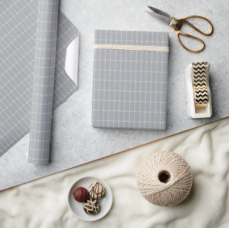 Blue- Modern Tile Wrapping Paper