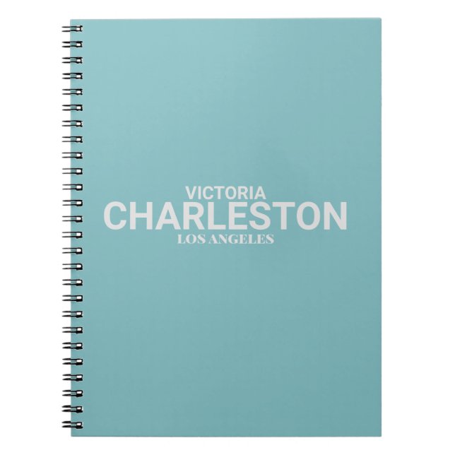 Blue Modern Type Notebook (Front)