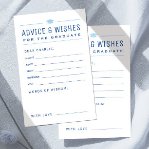 Blue Modern Typography Graduate advice & wishes 