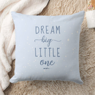 Blue Modern Winter Dream Big Nursery Decor Throw Pillow