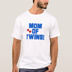 Blue Mom of Twins T-Shirt
