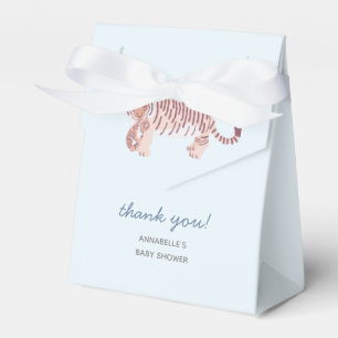 Blue Mom Tiger & Cub Baby Shower Gift Box