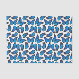 Blue Monarch Butterfly Pattern Tissue Paper