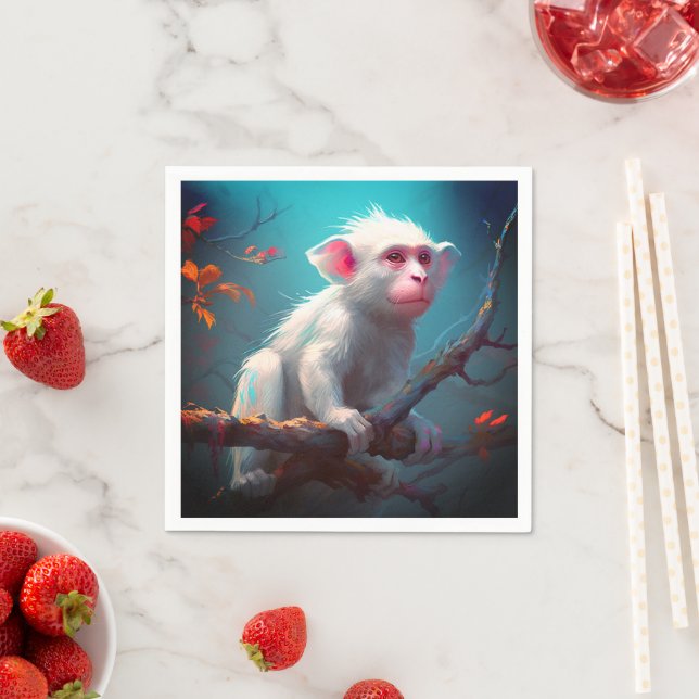 Blue Monkey Napkin (Insitu)