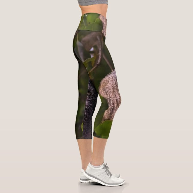 Blue monkey, Zanzibar Capri Leggings (Right)