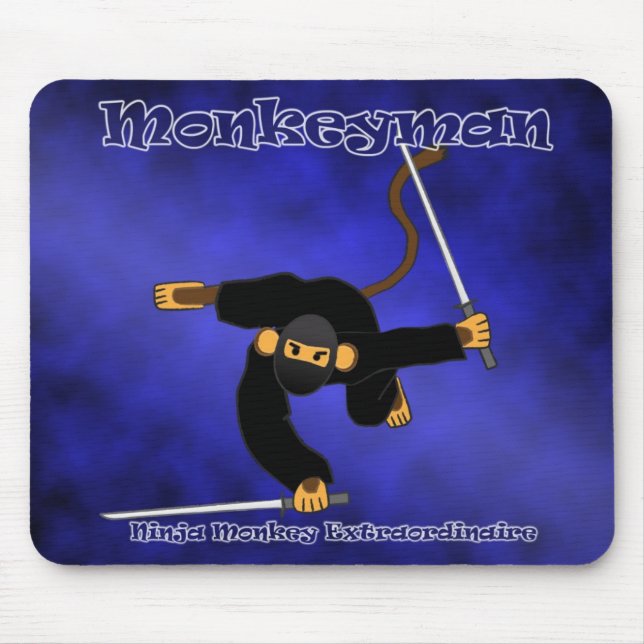 Blue Monkeyman Mousepad (Front)