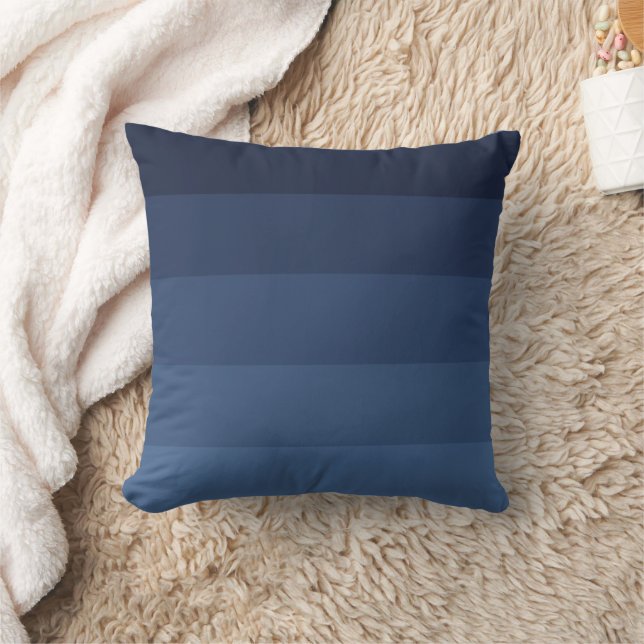 Blue Monochromatic Throw Pillow (Blanket)