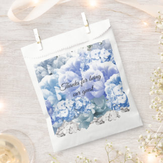 Blue Monochrome Floral Bouquet Favour Bag