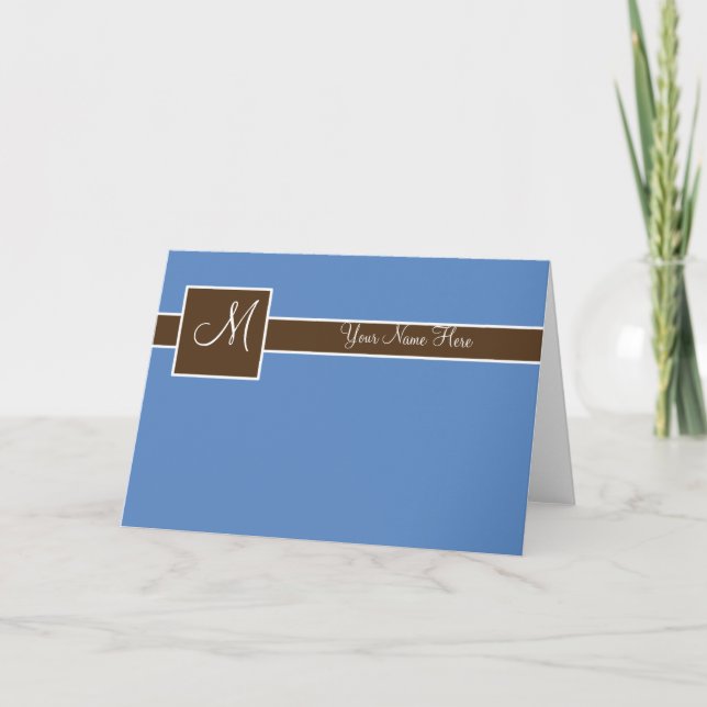Blue Monogram Card (Front)