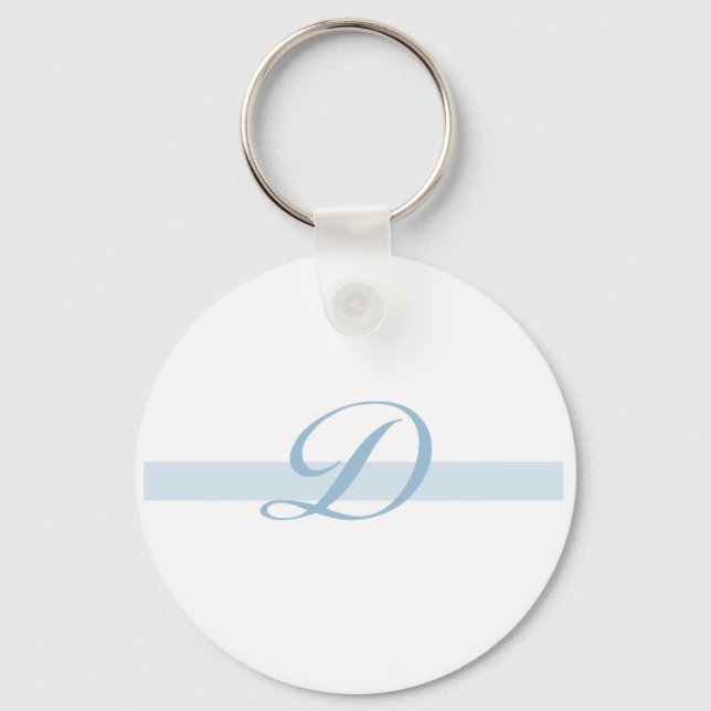 Blue Monogram D Keychain (Front)