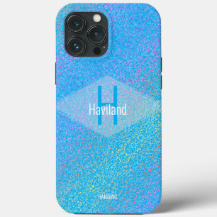 Blue Monogram Mottled CaseMate iPhone HAMbyWG 13 Pro Max Case
