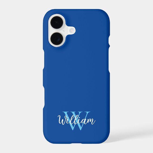 Blue Monogram Name Personalized (Back)