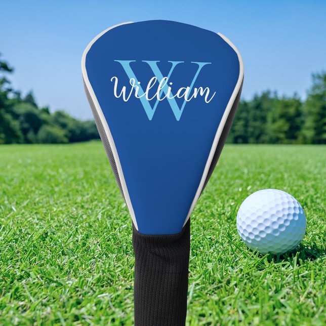 Blue Monogram Name Personalized Golf Head Cover (Creator Uploaded)