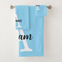 Blue Monogram Name Script Personalized Design