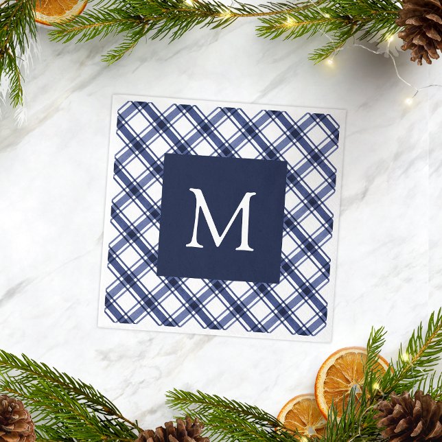 Blue Monogram Napkin (Blue Monogram Napkins
)
