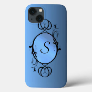Blue Monogram or Initial iPhone 13 Case
