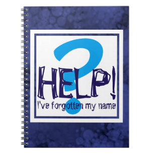 Blue Monogram Parody Notebook