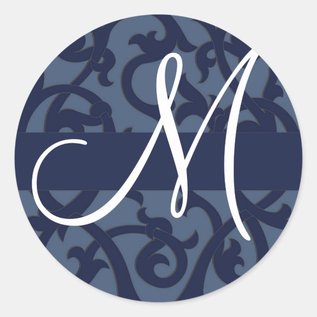 Blue Monogram Sticker (Front)