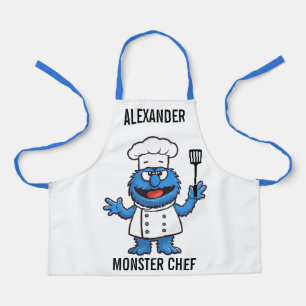 Blue Monster Cook Personalize Kids' Apron