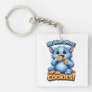 Blue Monster Keychain