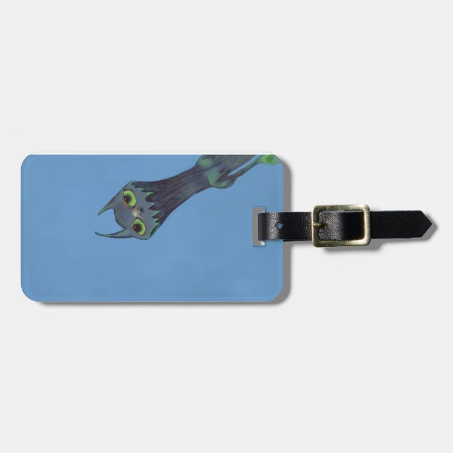 Blue Monster Luggage Tag (Front Horizontal)