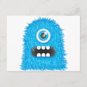 Blue Monster Postcard
