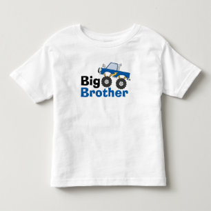 Blue Monster Truck Big Brother Toddler T-shirt