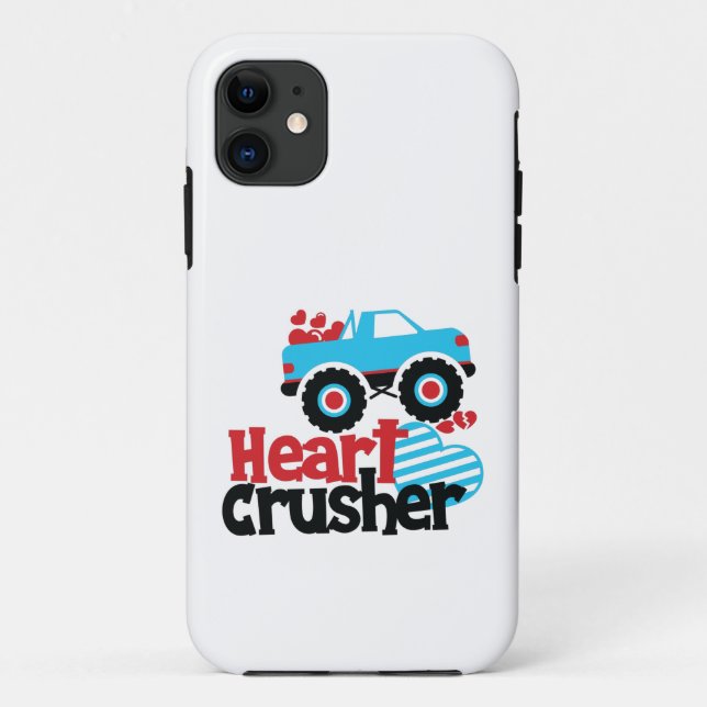 Blue Monster Truck Heart Crusher Valentine Case-Mate iPhone Case (Back)