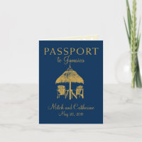 Blue Montego Bay Jamaica Passport Save the Date