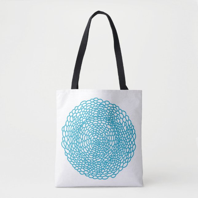 Blue Mood Custom All-Over-Print Tote Bag (Front)