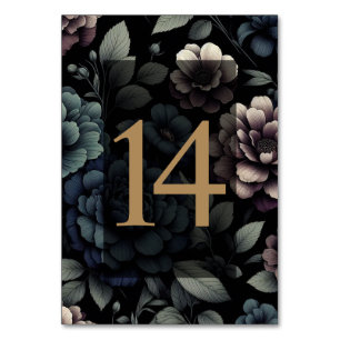 Blue Moody Floral Table 14 Number