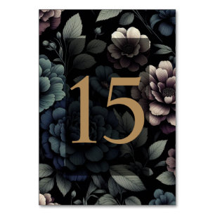 Blue Moody Floral Table 15 Number