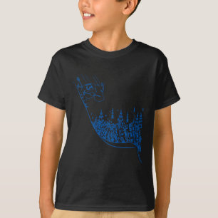 Blue Moomintroll Skiing Down Slope Winter Sports G T-Shirt