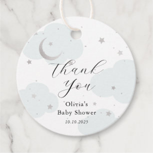 Blue Moon and Silver Stars Favour Tags
