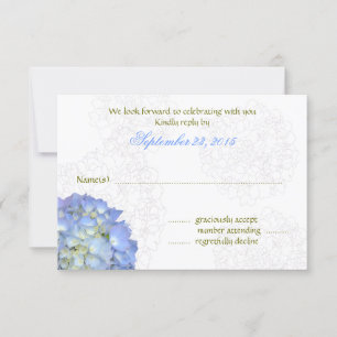 Blue Moon Art Hydrangea Mariage Réponses Cartes