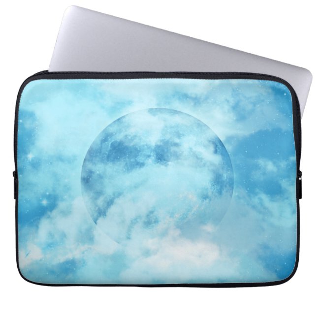 BLUE MOON ARTISTIC NIGHT SKY  LAPTOP SLEEVE (Front)