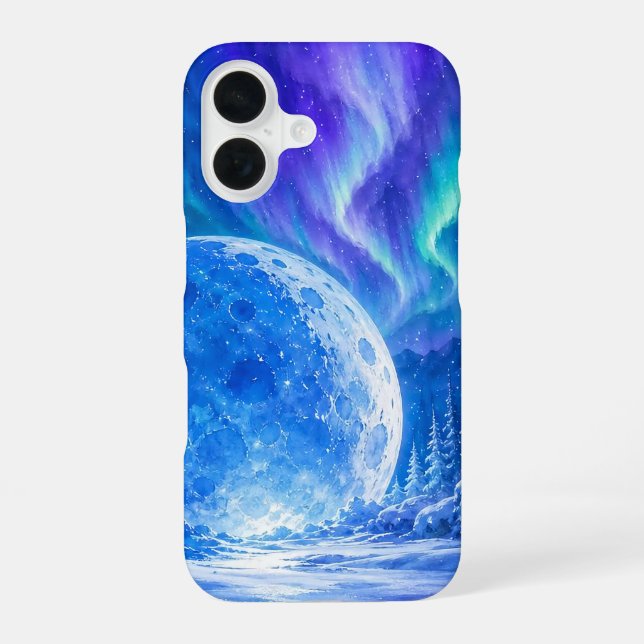 Blue Moon Aurora Phone Case (Back)