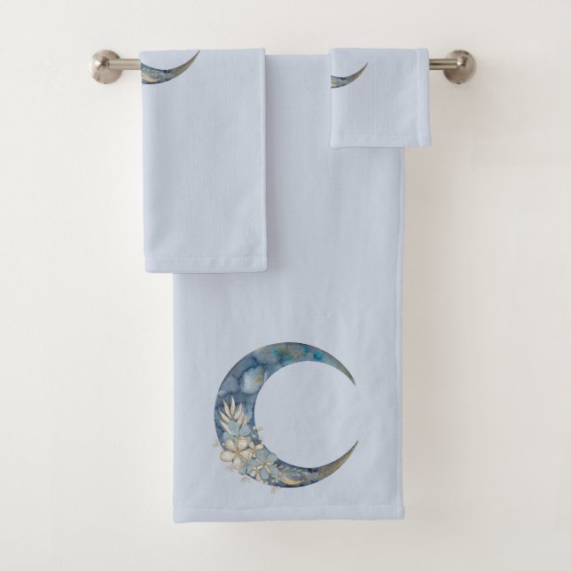 Blue Moon Bathroom Towel Set (Insitu)
