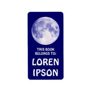 Blue Moon - Book Plate Label