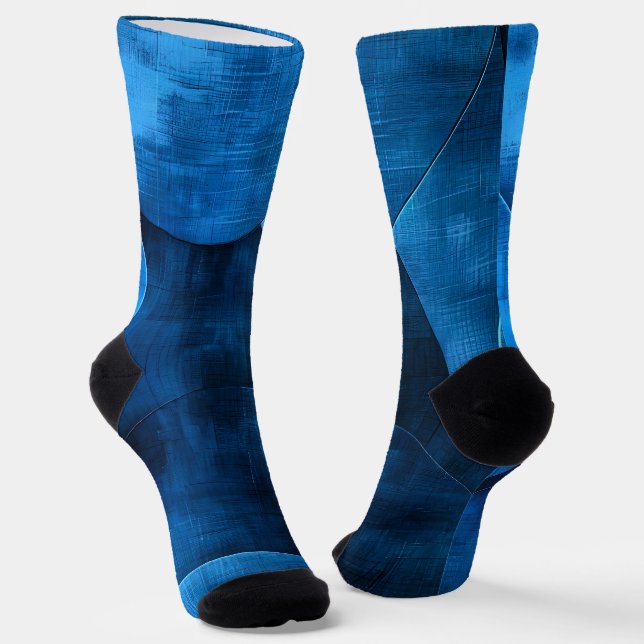 Blue Moon Circles Socks (Angled)