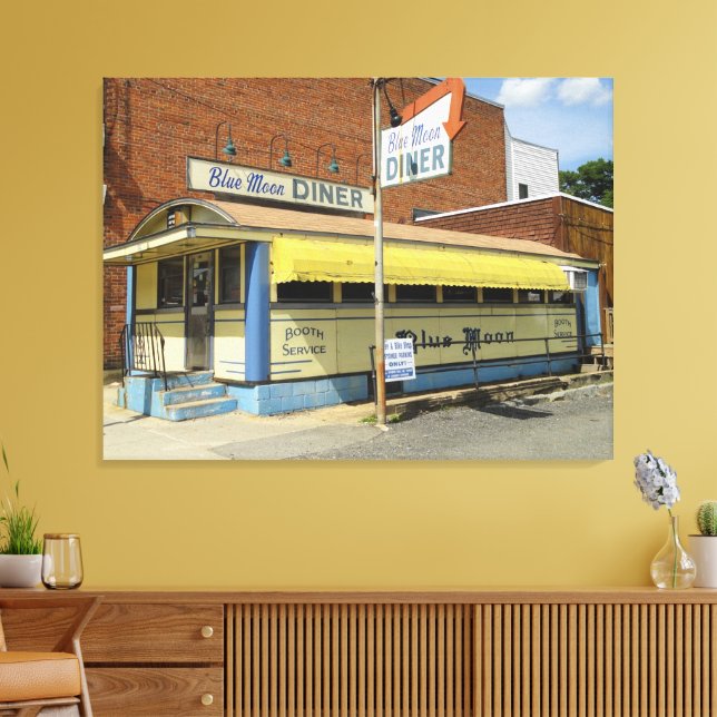 blue moon dinner canvas print (Insitu(LivingRoom))