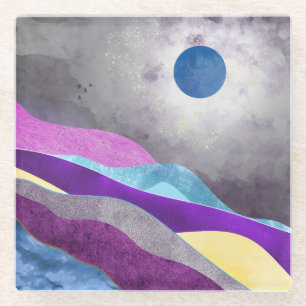 Blue Moon Glass Coaster