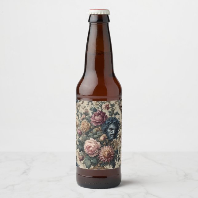 Blue Moon Grimoire – Gothic Victorian Beer Bottle Label (Front)