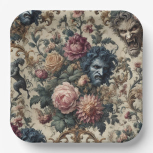 Blue Moon Grimoire – Gothic Victorian Paper Plate
