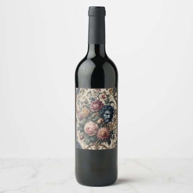 Blue Moon Grimoire – Gothic Victorian Wine Label (Front)