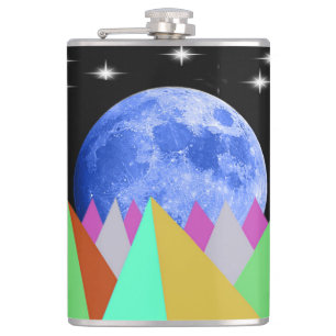 Blue Moon Hip Flask